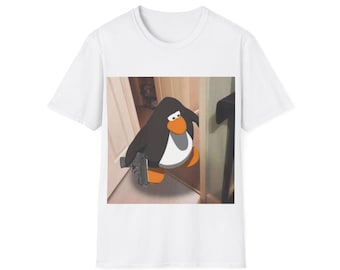 Club Penguin grappig gamer-T-shirt: uniseks softstyle-T-shirt