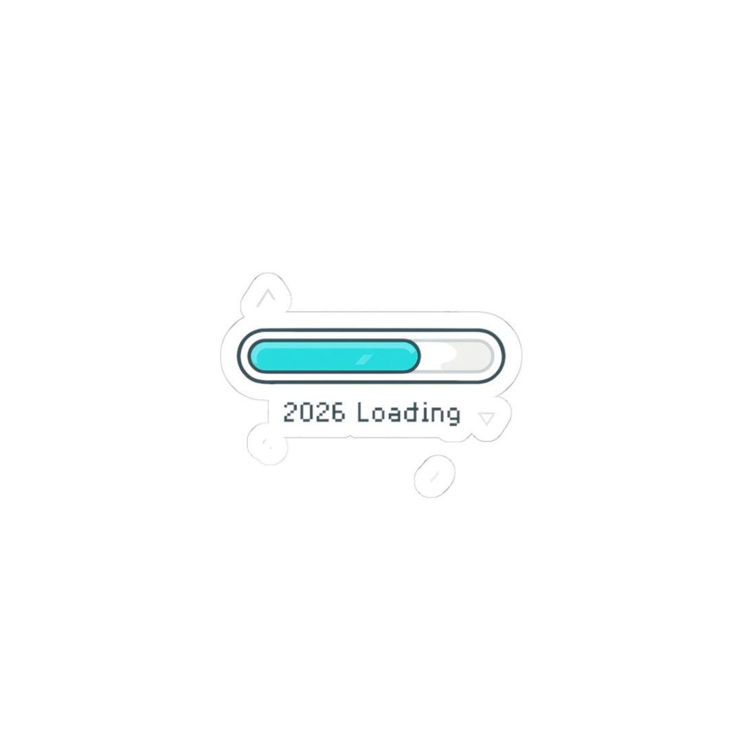 2026 Loading Progress Bar Kiss-cut Sticker | Futuristic Minimal Tech ...