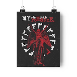 My Chemical Romance Art Print, Vintage Rock Poster, Indie Room Decor, Band Merch Poster, Gothic Wall Art, Gift for Fans