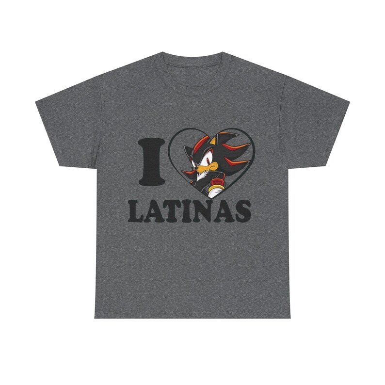T-shirt I Love Latinas, anime-schaduwontwerp afbeelding 4