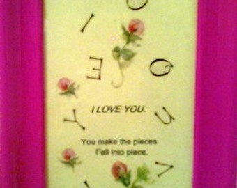 I Love You Framed Mini Poem Wedding Gift gift for Special Someone