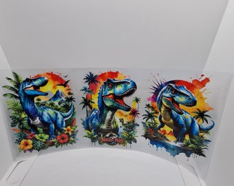 Dinosaur 16oz UVDTF Cup Wrap