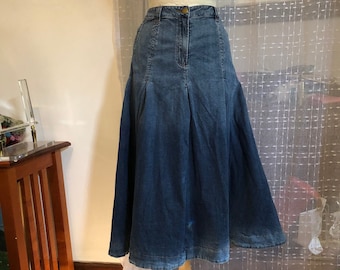 Soft Surroundings Maxi Denim Skirt: Size 2X, Jean Skirt