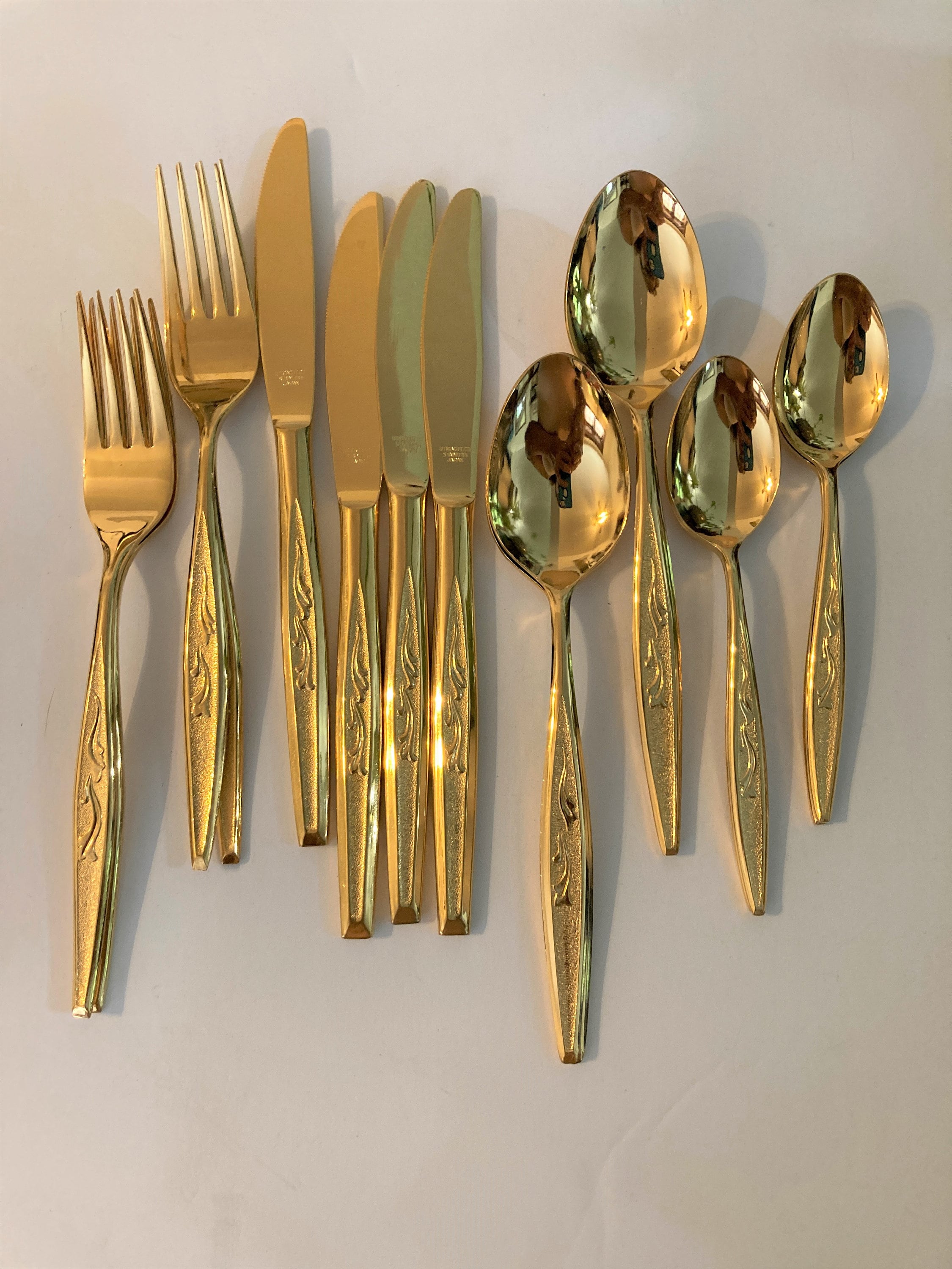 Vintage hotsell gold flatware