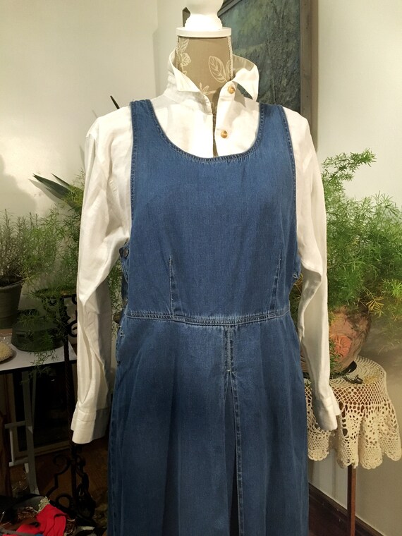 Denim dress//Size 12//Jean dress//Long Denim dress