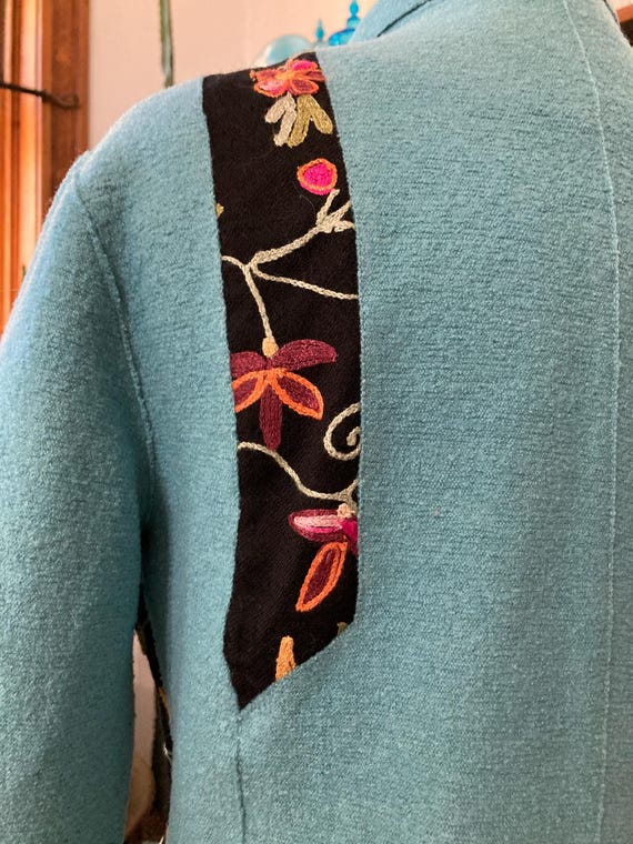 Patchwork Jacket, Wool Jacket, Size 8, BOHO Jacke… - image 3
