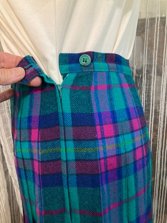 Pendleton Wool Skirt/ Size S/ PLAID!/  Made in th… - image 5