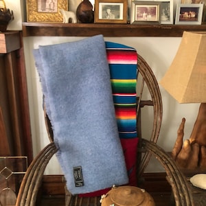 Blue Wool Throw/D’Medici throw/Wool Blanket/52 x 60&quot;/d&#39;medrici wool throw/Made in Italy