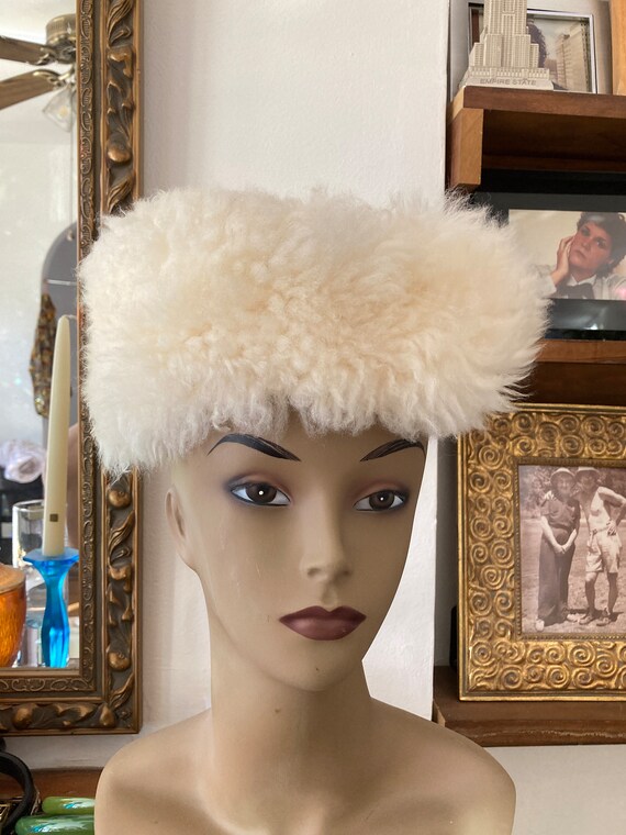 Wool Shearling Hat/ Lamb Wool Hat /Size M / Mouto… - image 2