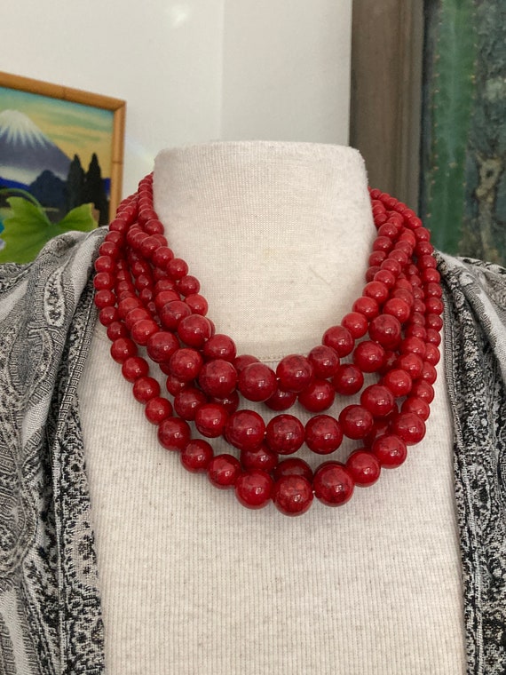 3/ Layered Necklaces/ Red and Gold Necklaces/ Nec… - image 8