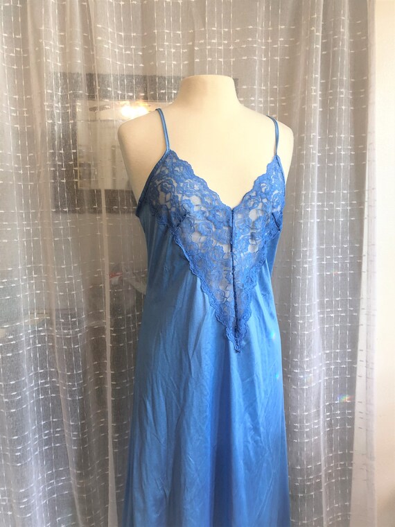 50sLong Blue Nightgown and Robe Size SVintage Belle Smith Sheer Turquoise NightgownPeignoir