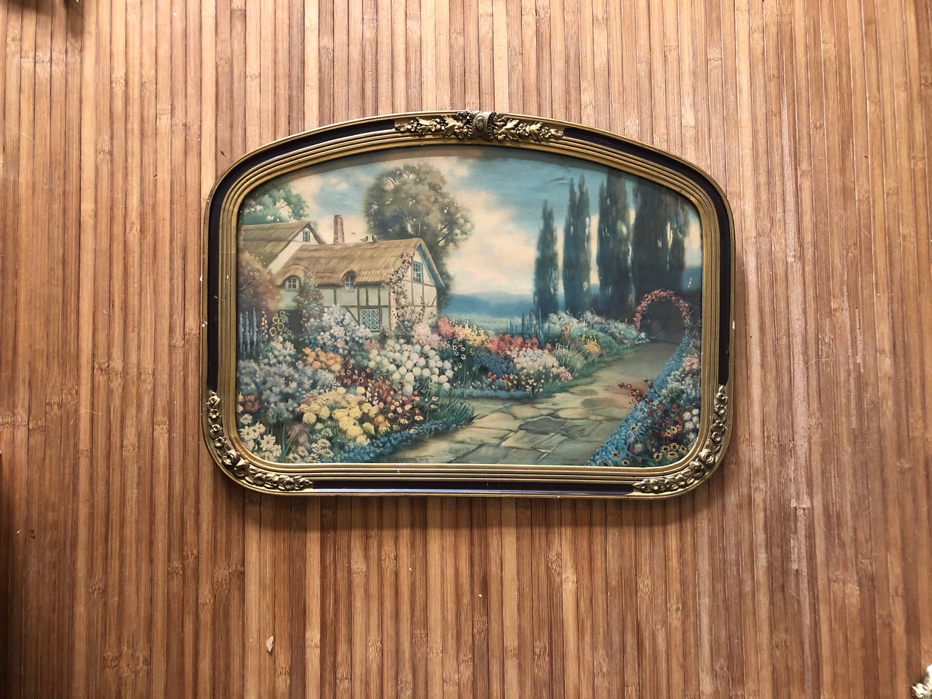 R. ATKINSON FOX //English Garden Framed Print//1920s//framed | Etsy