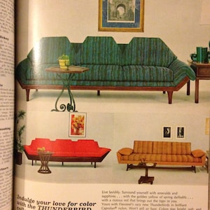 Vintage House & Garden Magazine /Vintage magazine/ 1966 /Modernist /Harriet Burket /50s sofa/ thunderbird collection/ Mod interior
