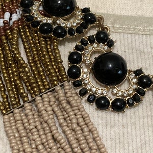 4, Layered Necklaces /Gold & Black Necklaces/ Boho Necklace/Iris Apfel /Curated by Potion/ Neck Mess image 7