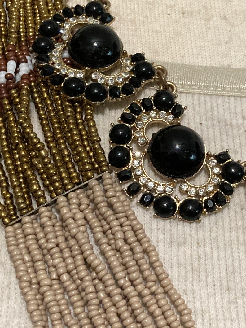 4, Layered Necklaces /Gold & Black Necklaces/ Boho Necklace/Iris Apfel /Curated by Potion/ Neck Mess image 7