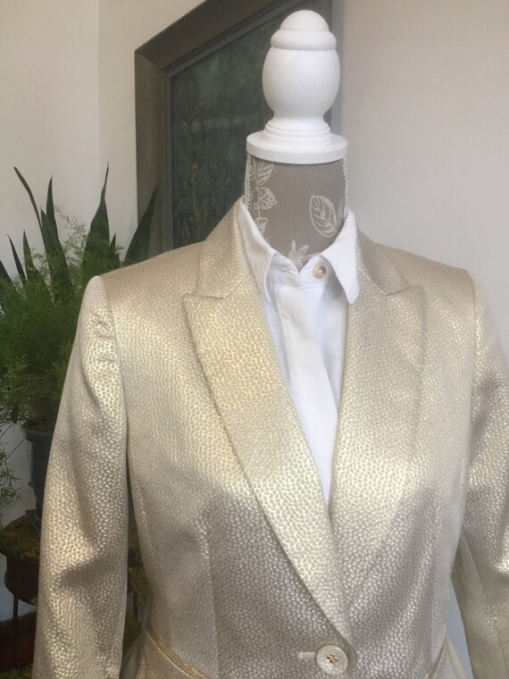 Gold Blazer, Size 8,Nine West, women's jacket, Gol