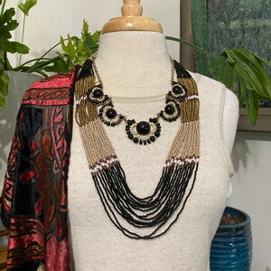 4, Layered Necklaces /Gold & Black Necklaces/ Boho Necklace/Iris Apfel /Curated by Potion/ Neck Mess image 6