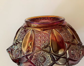L. E. Smith, Quintec Heritage red bowl /Black light reactive!