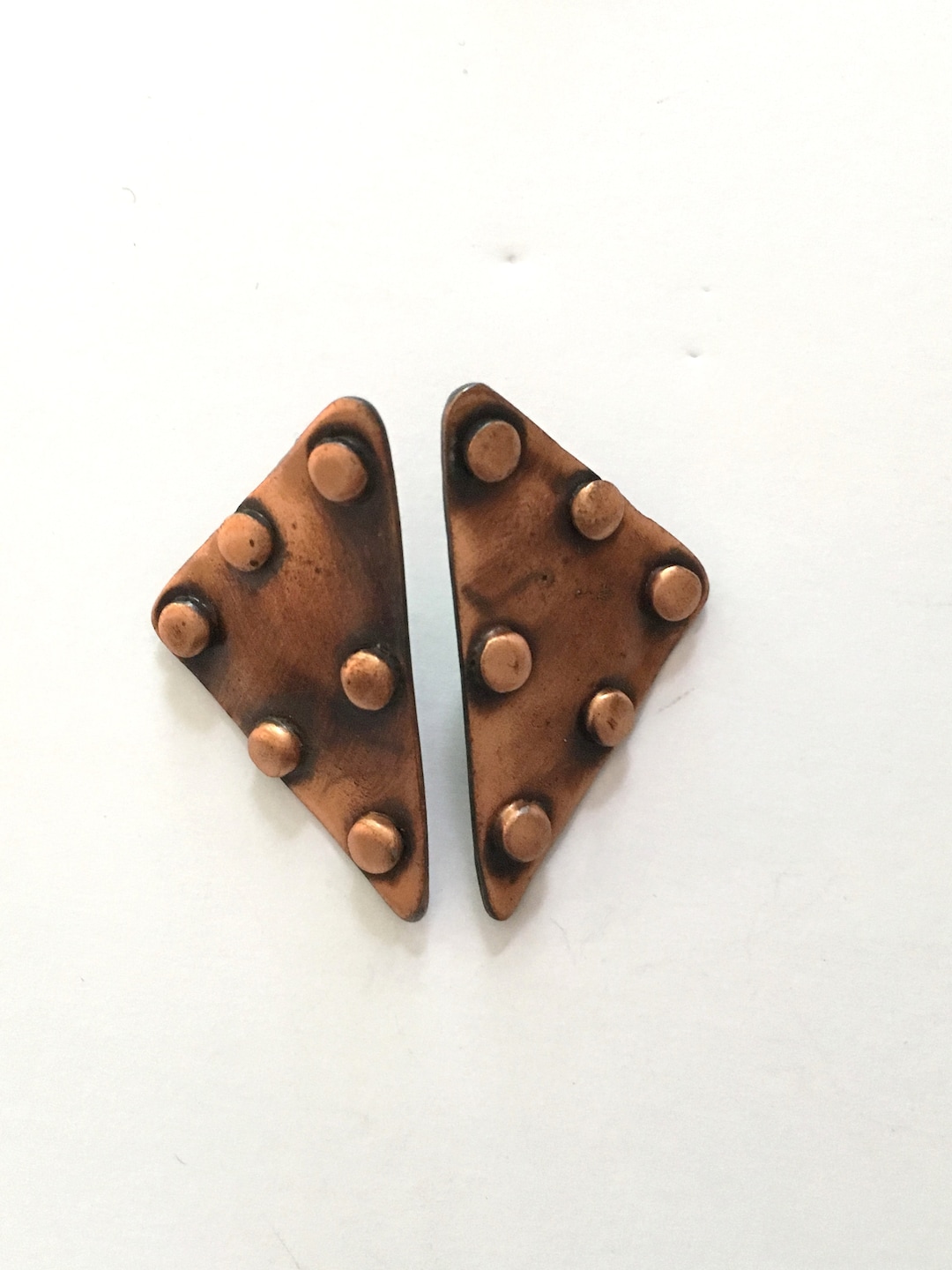 Art Brute Earrings/vintage Copper Earrings / Post Modern Earrings /geometric Earrings Etsy UK