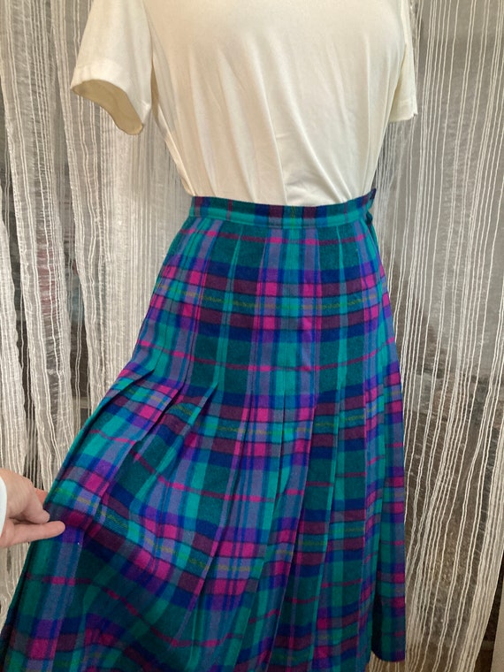 Pendleton Wool Skirt/ Size S/ PLAID!/  Made in th… - image 3