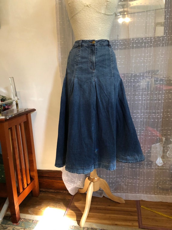 Denim Skirt//Size 3X//Jean Skirt//Long Denim Skir
