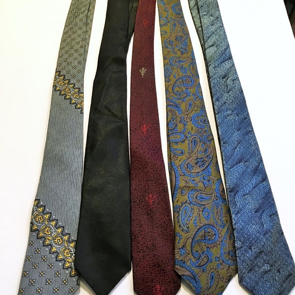 5/ Vintage Necktie Lot /50s SKINNY Necktie / Vintage 50s Ties / Vintage Necktie Lot