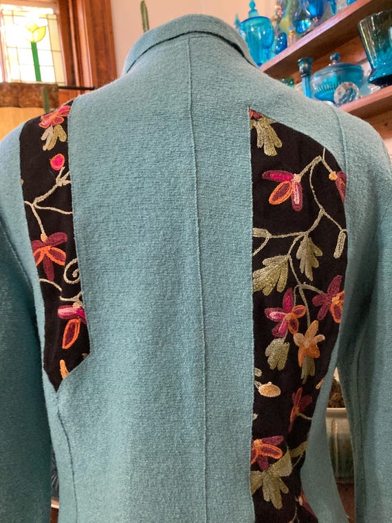 Patchwork Jacket, Wool Jacket, Size 8, BOHO Jacke… - image 4