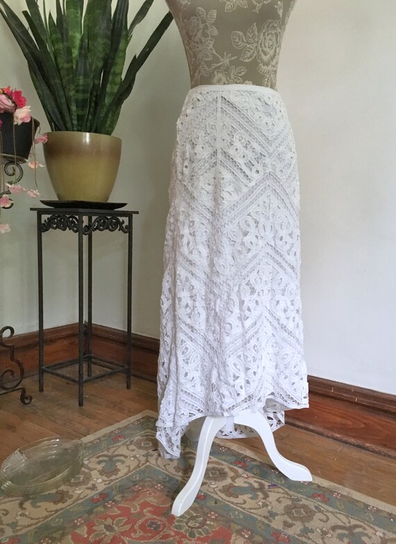 Lace Skirt//Size 12// Size 10 //Battenberg Lace //