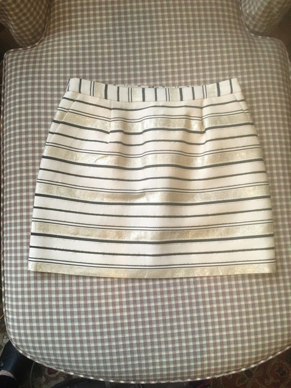 80s//Gold Skirt//Size 4//Gold Lame// J Crew//Short