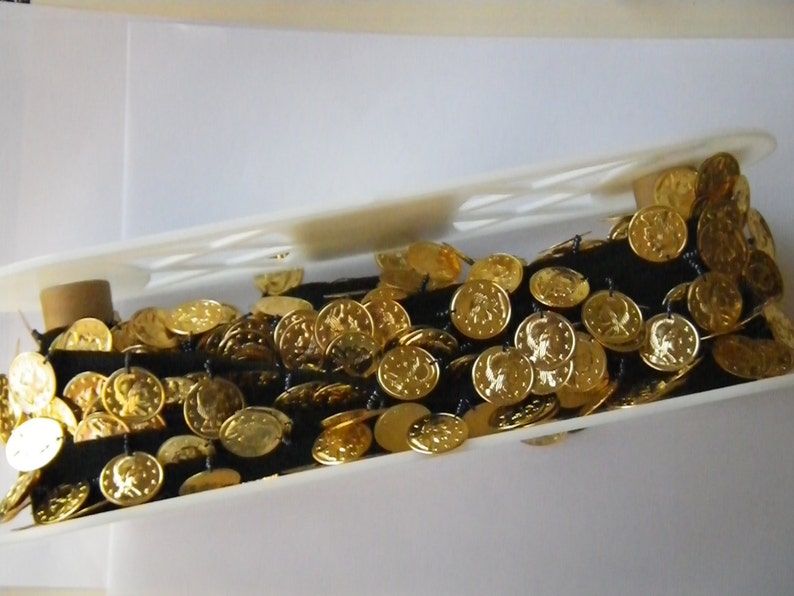 GOLD Coin Trim // 12 yards // Belly Dancer //coin Trim Etsy