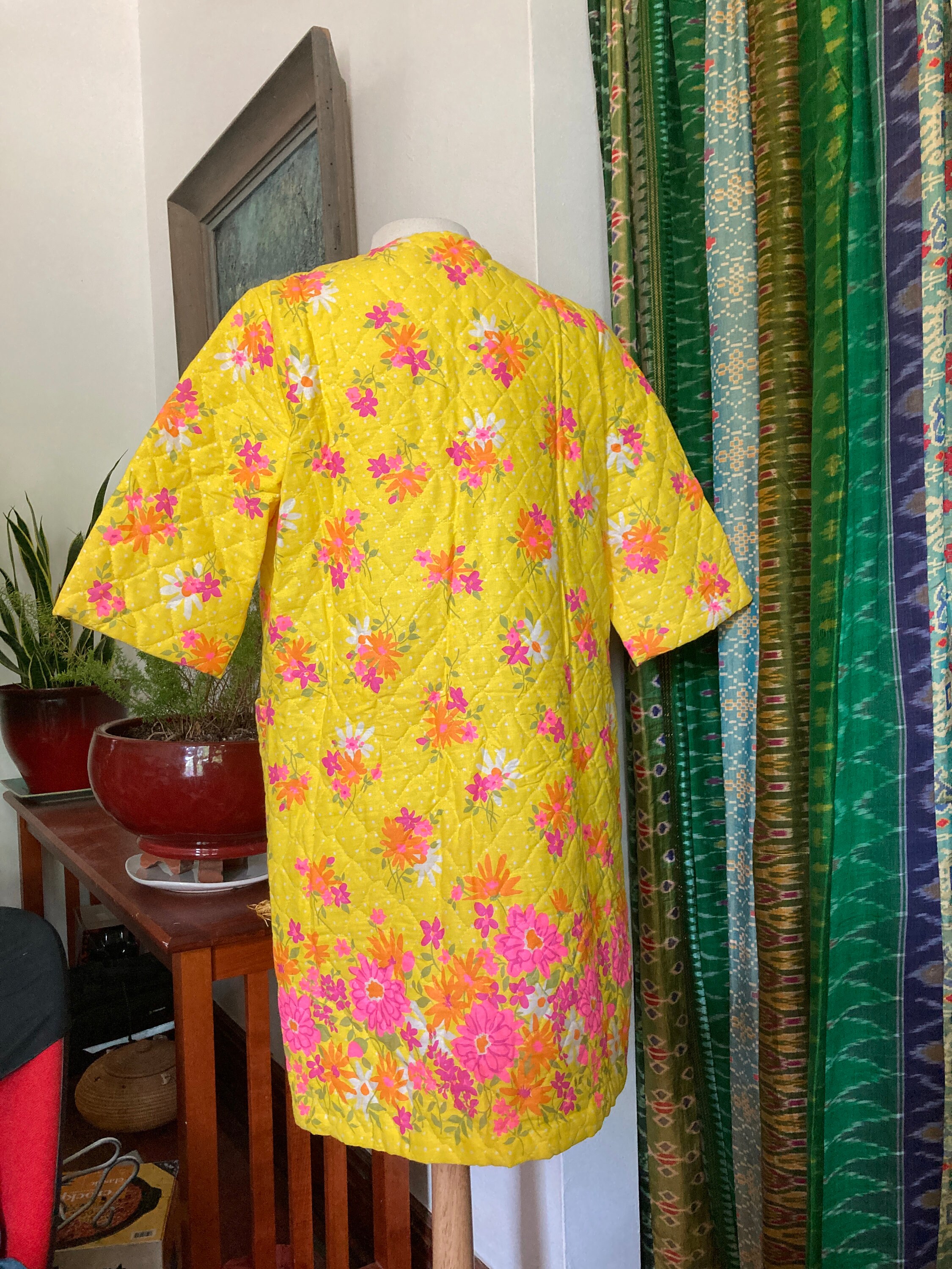 Kenneth L Robe Quilted 60s Robe: Hippie Robe, Mod Lounge Wear, Ken Robes by Ken Rose ...