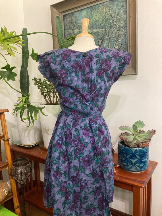 Dress/ Size M/ Wrap Dress/ Cotton Dress/ Vintage … - image 7