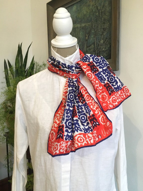60s//Vera Neumann//Scarf//Ladybug// VERA // Silk S