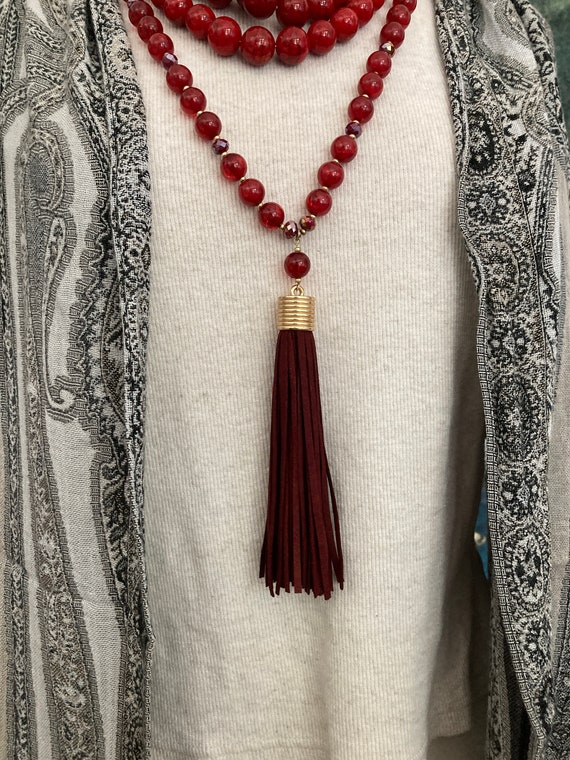 3/ Layered Necklaces/ Red and Gold Necklaces/ Nec… - image 3