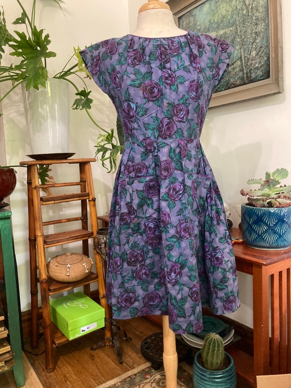 Dress/ Size M/ Wrap Dress/ Cotton Dress/ Vintage … - image 2