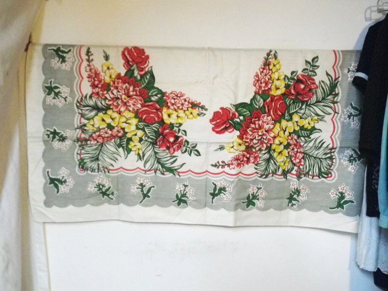 Tablecloth FloralFlowers 50 x 50 Made in Japan