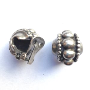 Coin Silver Earrings- Vintage Mexican Earrings - machine age - Modernist -Silver Earrings