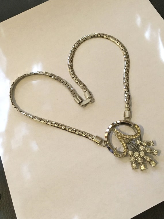 Vintage Rhinestone Necklace //Romantic Necklace// 