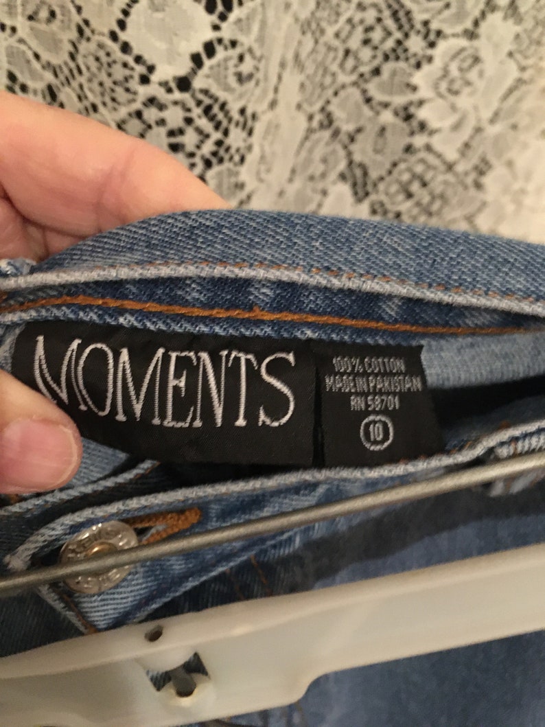 80sSkirtPatchwork Denim Skirt Size 10High Waist