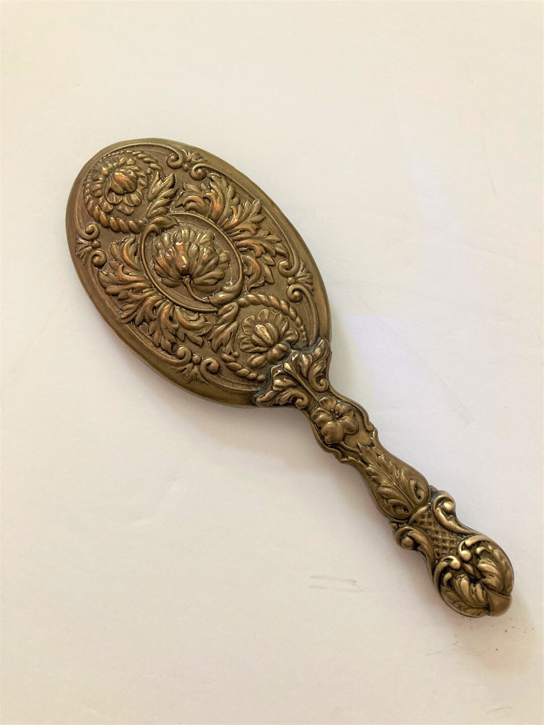 Art Nouveau Hand Mirror Ornate Gold Hand Mirror Vanity Etsy