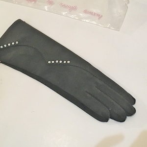 Vintage Long Black Gloves: Size 6 - NWT- Glendoe Gloves- Elbow Length Cotton Gloves - Famous Barr Store