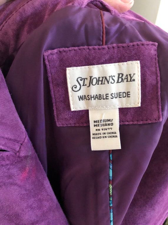 Suede coat//Size M//Purple suede jacket//Suede Bl… - image 5
