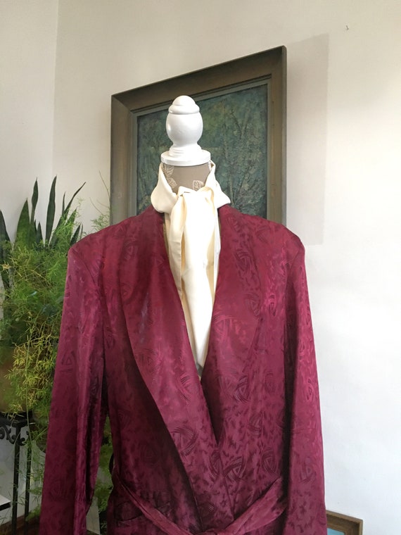 40s//Men's Dressing Gown//Robe//Smoking Jacket//Si