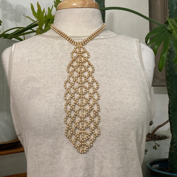 beaded necktie necklace
