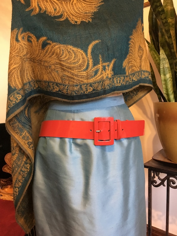 Patent leather belt//Red Belt // Leather Belt //Si