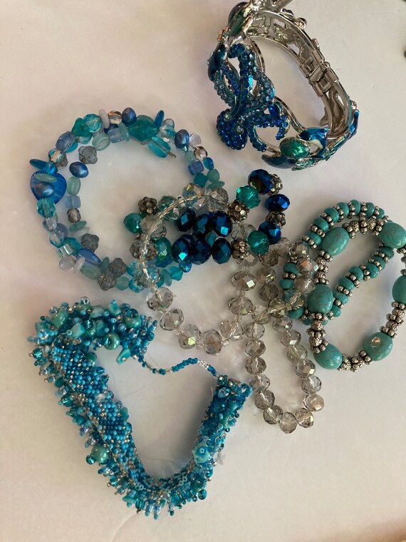 8/Bracelet Stack /Crystal Bracelets/BLUES /Bracel… - image 6