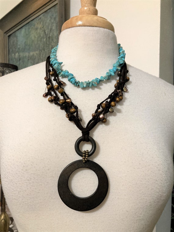 7/ Tribal Necklace/African Necklace / Vintage Nec… - image 5