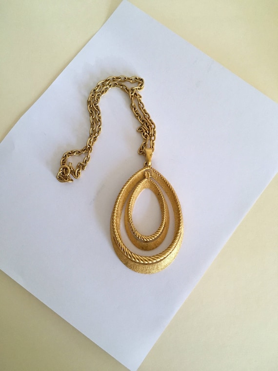 MCM, Modernist Necklace/Gold Pendant/ Crown Trifar