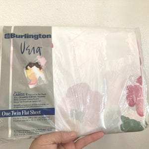 Vintage Vera Neumann -  Sheet - VERA&#39;S Pansies - Twin Size Sheet - Dead Stock