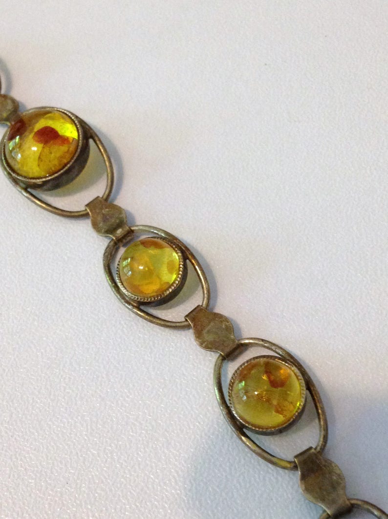 Baltic Amber Bracelet Sterling Silver